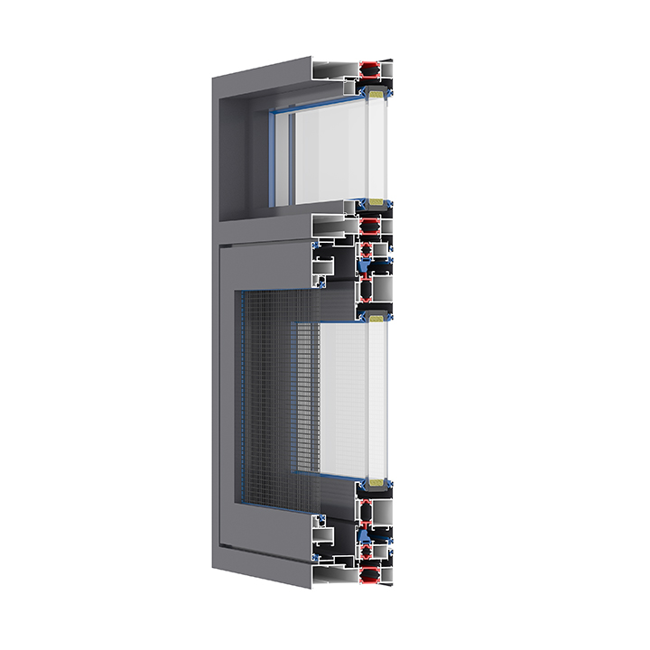 晨兴系列109断桥窗纱一体外开窗式门