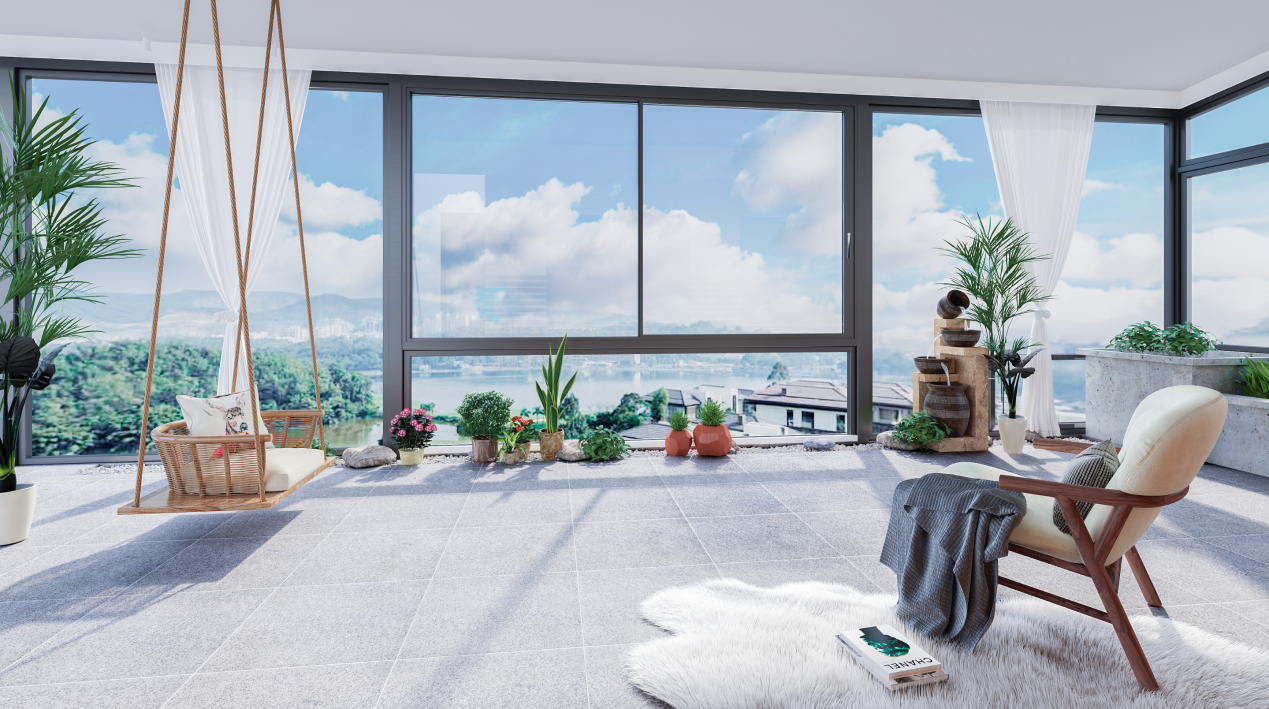 创高门窗丨采真125提升推拉窗，让生活充满绿意与阳光